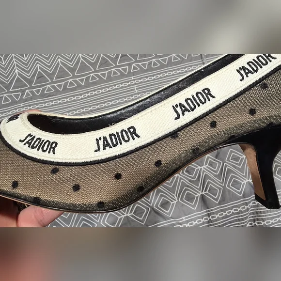 Christian Dior Limited Edition J'Adior Mesh Ribbon Pumps Size 39.5 (9.5 US) - Picture 6 of 8